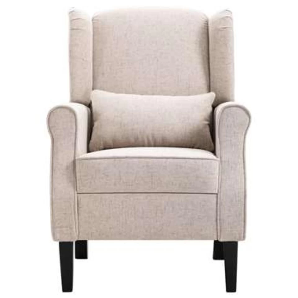 VidaXL Fauteuil Stof Beige 4 VidaXL Fauteuil Stof Beige - Afbeelding 4