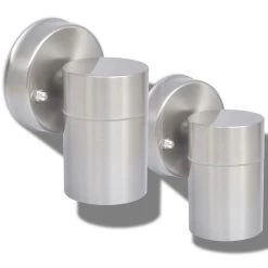 VidaXL LED-wandlamp Buiten Neerwaarts RVS 2 St -Vidaxl c305b005d3064778b82bca50bdc0e9f1