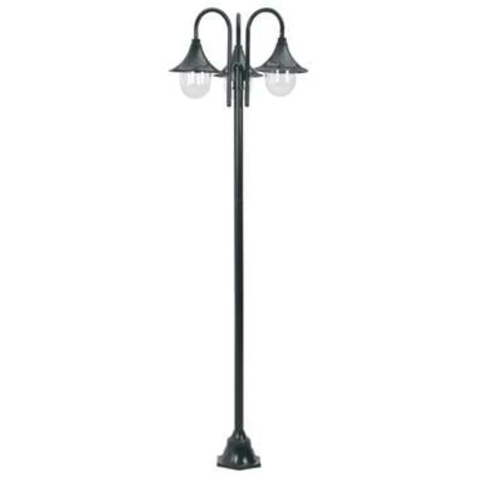 VidaXL Paalverlichting Tuin E27 220 Cm Aluminium Donkergroen 3-delig 2 VidaXL Paalverlichting Tuin E27 220 Cm Aluminium Donkergroen 3-delig - Afbeelding 2