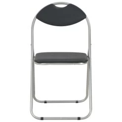 VidaXL Eetkamerstoelen Inklapbaar 2 St Kunstleer Zwart 6 VidaXL Eetkamerstoelen Inklapbaar 2 St Kunstleer Zwart -Vidaxl c853dbbcceca4843a13eba9b77642670