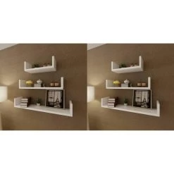 VidaXL Wandplanken 6 St Wit -Vidaxl c8700d949ea44119a9527a1b02e5e768