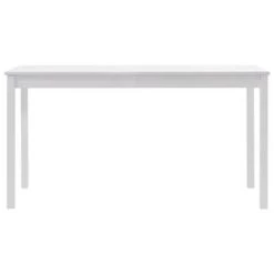 VidaXL Eettafel 140x70x73 Cm Grenenhout Wit -Vidaxl c8cb1e4ae2e14deb84f674c3c530a0c3