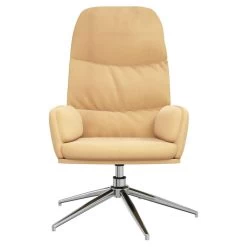 VidaXL Relaxstoel Kunstsuède Crèmewit -Vidaxl cb15f7ded0f244de8aa800eec4978124