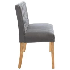 VidaXL Bankje 140 Cm Fluweel Grijs -Vidaxl cd363ec78c374940a98b8cb62a913805