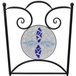 VidaXL Bistrostoelen Inklapbaar 2 St Keramiek Blauw En Wit -Vidaxl d04a9350bb2643faaf59fb16731743b7