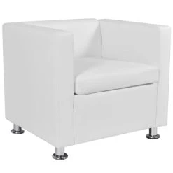 VidaXL Fauteuils Kunstleer Wit 7 VidaXL Fauteuils Kunstleer Wit -Vidaxl d48816c89d1c42658f8b25490aef1869