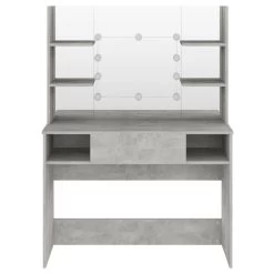 VidaXL Kaptafel Met LED-verlichting 100x40x135 Cm MDF Betongrijs -Vidaxl d4f1f4a0018746939ca30eeede455525