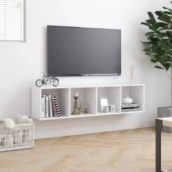 VidaXL Boekenkast/tv-meubel 143x30x36 Cm Wit -Vidaxl d801936ee2334be4bcc01019fa481633