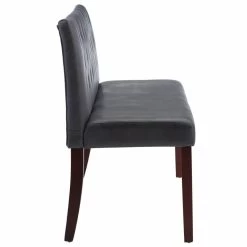 VidaXL Bankje 148,5 Cm Kunstsuède Grijs -Vidaxl d8383fa84f2c415ab3b0f22fe2962489