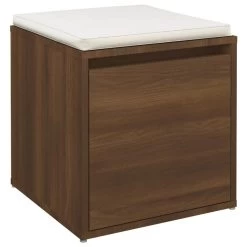 VidaXL Opbergbox Met Lade 40,5x40x40 Cm Bewerkt Hout Bruineikenkleurig -Vidaxl dae235de89d040bcbad7b0c02af656e4