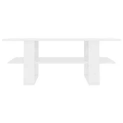 VidaXL Salontafel 110x55x42 Cm Bewerkt Hout Hoogglans Wit -Vidaxl db5c37a8bd684906ac6fe0098729a985