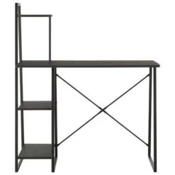 VidaXL Bureau Met Schappen 102x50x117 Cm Zwart -Vidaxl dbce8237785442d69930613914f7a9c5