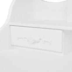 VidaXL Kaptafel Met Krukje En 3 Spiegels Wit -Vidaxl e21db498d0bd4fc9aaeef3269d9dc2f0