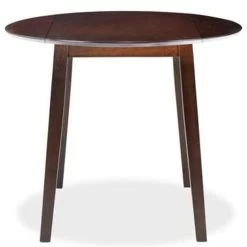 VidaXL Eettafel Inklapbaar Rond MDF Bruin -Vidaxl e34fd53477584896b5a74ae04384c0cf