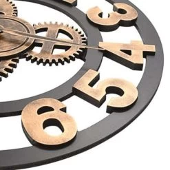 VidaXL Wandklok 58 Cm Metaal Goudkleurig En Zwart -Vidaxl e408fbe4da5b4257ad0cd41adc334534