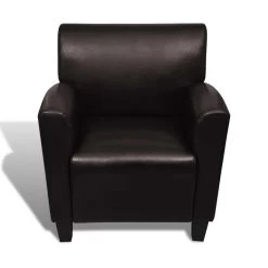 VidaXL Fauteuil Kunstleer Donkerbruin 6 VidaXL Fauteuil Kunstleer Donkerbruin -Vidaxl e8ea6367ed9442b3997182d51cb4bbab