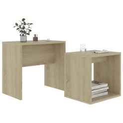 VidaXL Salontafelset 48x30x45 Cm Spaanplaat Sonoma Eikenkleurig -Vidaxl e92ad1b83b8246dfa7a6ca306b17ebf5