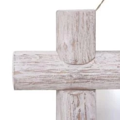 VidaXL Spiegel Houtblokken 50x50 Cm Massief Gerecycled Hout Wit -Vidaxl e932bac149974053bacfb4168b258b9c