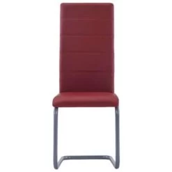 VidaXL Eetkamerstoelen 2 St Kunstleer Rood -Vidaxl ecb49709caee4dd793a27b11b691115a