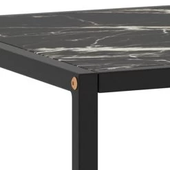 VidaXL Salontafel Met Zwart Marmerglas 120x50x35 Cm Zwart -Vidaxl ecf3f6d971304a43b505fc5f82d21301