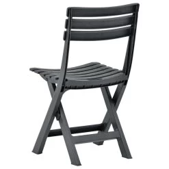 VidaXL Tuinstoelen Inklapbaar 2 St Kunststof Antraciet -Vidaxl edfb086351f246de94a5540d757b1856