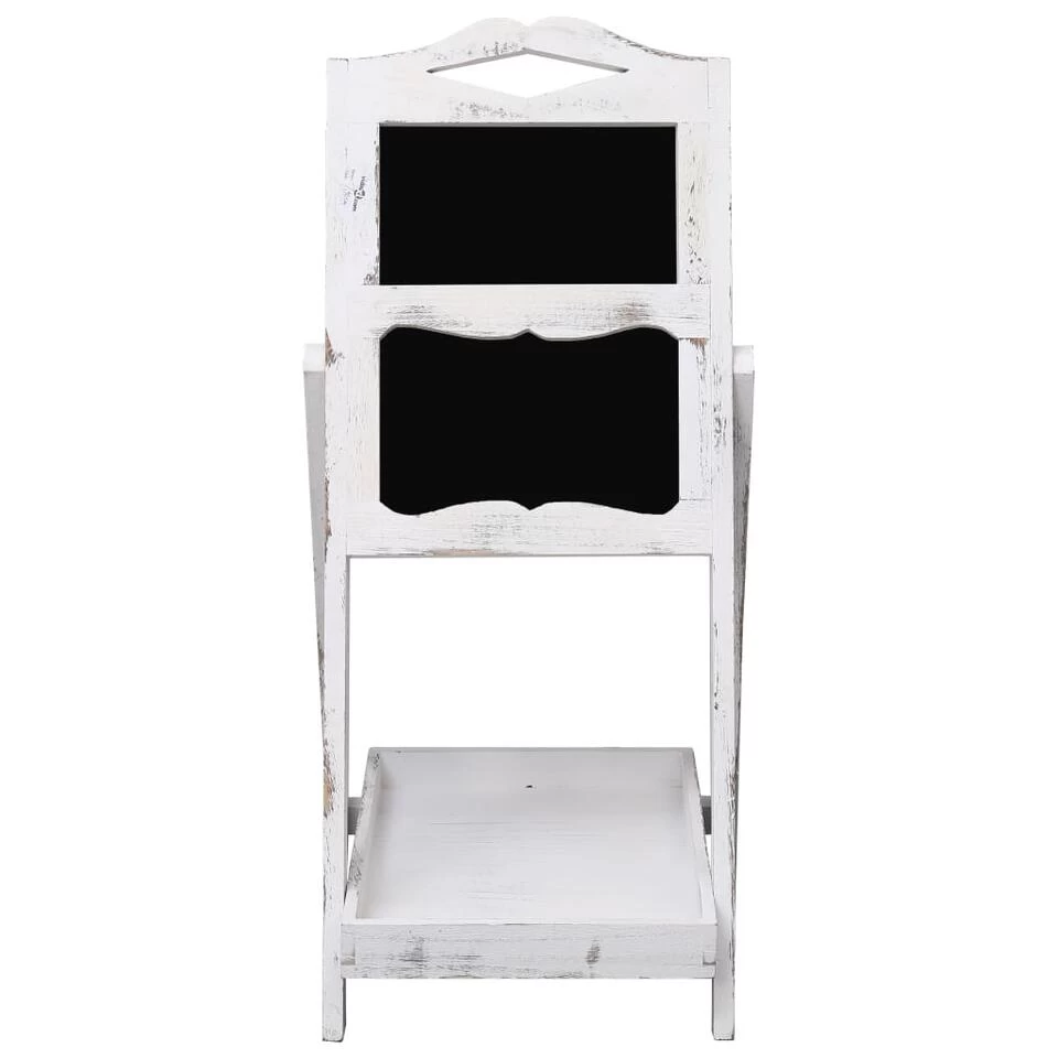 VidaXL Krijtbord Op Standaard 33x39x75 Cm Hout Wit 2 VidaXL Krijtbord Op Standaard 33x39x75 Cm Hout Wit - Afbeelding 2