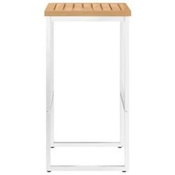 VidaXL Barstoelen 2 St Massief Teakhout En Roestvrij Staal -Vidaxl effbd132129f401d926d97384272754f