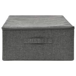 VidaXL Opbergbox 70x40x18 Cm Stof Antracietkleurig -Vidaxl f410c08a9b0145c1bee866ffa37ce65d