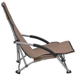 VidaXL Strandstoelen 2 St Inklapbaar Stof Taupe -Vidaxl f5e844f740ba4d8486b6b53d25c421cd