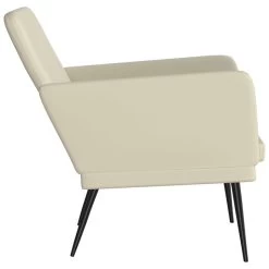 VidaXL Fauteuil 61x78x80 Cm Kunstleer Crèmekleurig -Vidaxl f73fe1841647420193de40e4110e3a01