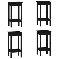 VidaXL 5-delige Barset Massief Grenenhout Zwart -Vidaxl ff619bf0fa254a5c9d96ddc331e69cc0